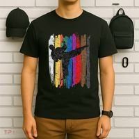 Taekwondo Belt Silhouette Distressed Martial Arts Gift T-Shirt thumb 6