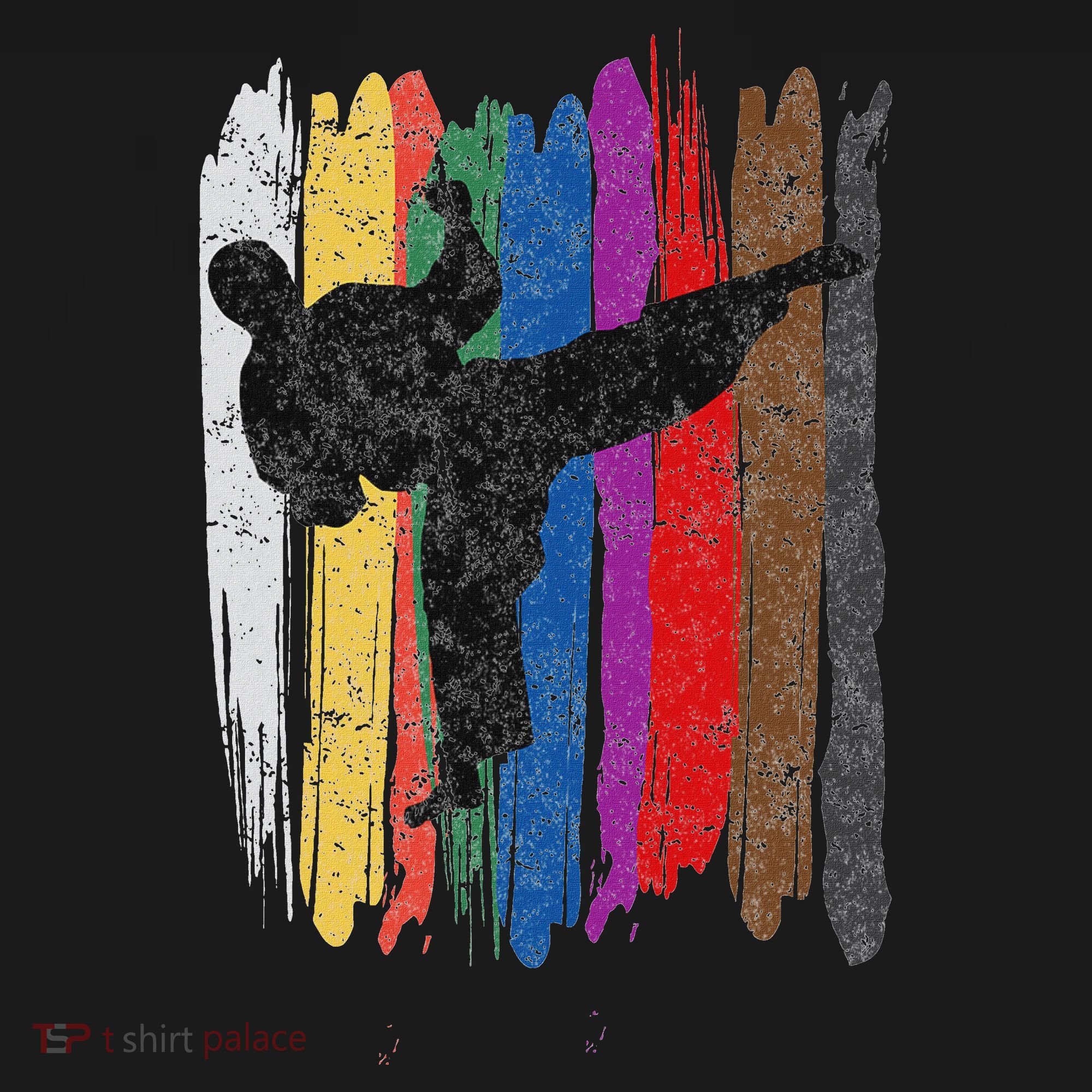 Taekwondo Belt Silhouette Distressed Martial Arts Gift Women's Hoodie