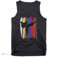 Taekwondo Belt Silhouette Distressed Martial Arts Gift Tank Top thumb 0