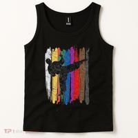 Taekwondo Belt Silhouette Distressed Martial Arts Gift Tank Top thumb 2