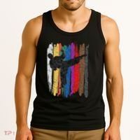 Taekwondo Belt Silhouette Distressed Martial Arts Gift Tank Top thumb 3