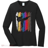 Taekwondo Belt Silhouette Distressed Martial Arts Gift Women's Long Sleeve Shirt thumb 0