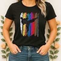 Taekwondo Belt Silhouette Distressed Martial Arts Gift Women's T-Shirt thumb 2