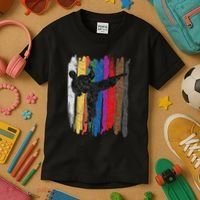 Taekwondo Belt Silhouette Distressed Martial Arts Gift Kids T-Shirt thumb 3