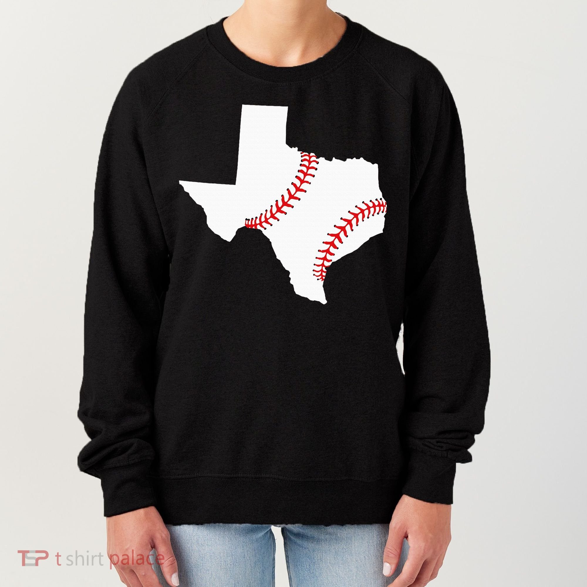 Texas Baseball State Funny Texas Baseball Women's Sweatshirt