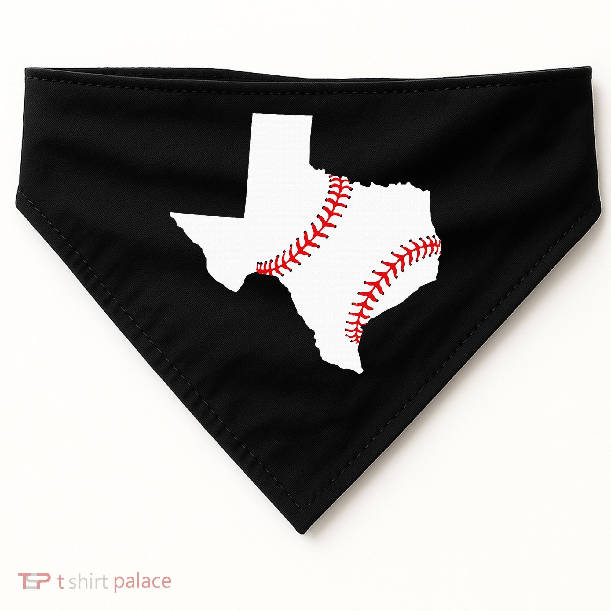 Texas Baseball State Funny Texas Baseball USA-Made Doggie Bandana