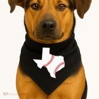 Texas Baseball State Funny Texas Baseball USA-Made Doggie Bandana thumb 1