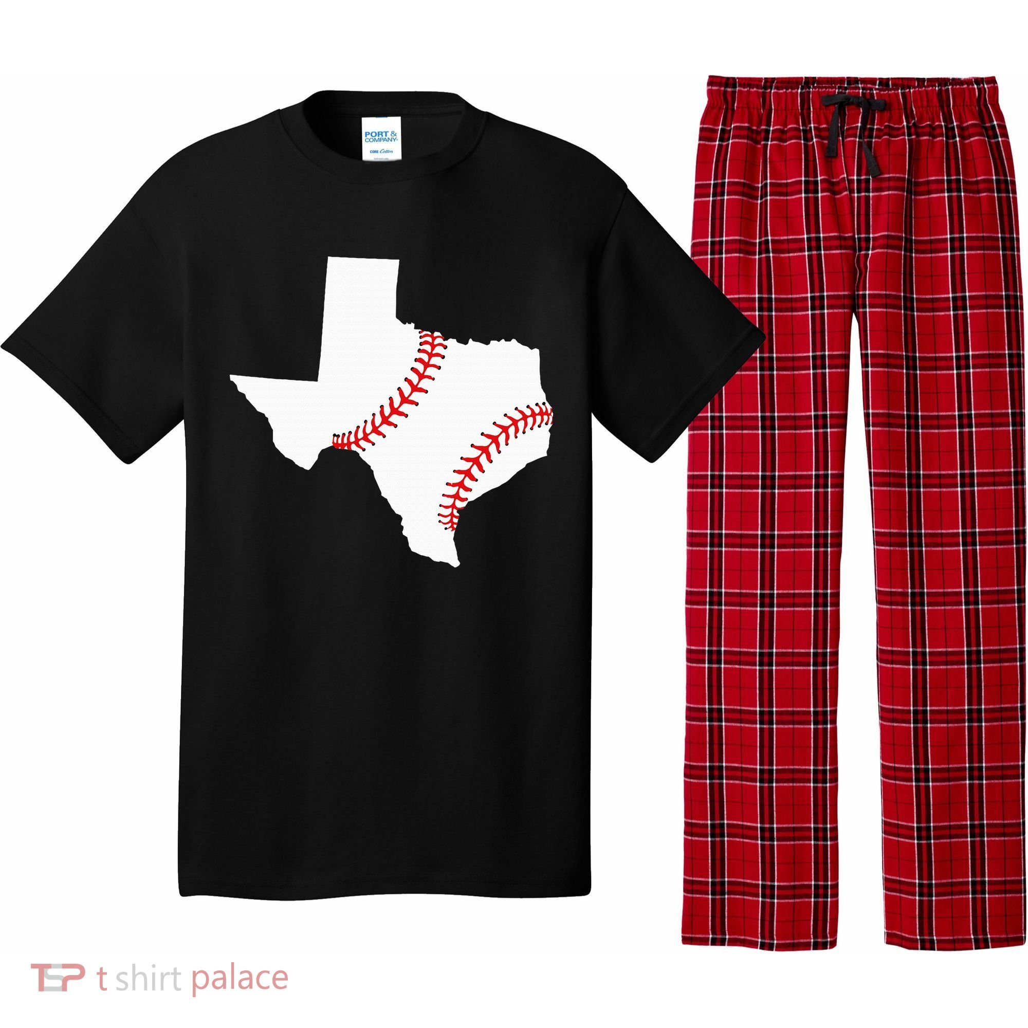 Texas Baseball State Funny Texas Baseball Pajama Set