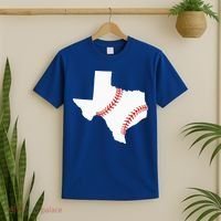 Texas Baseball State Funny Texas Baseball T-Shirt thumb 2