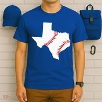 Texas Baseball State Funny Texas Baseball T-Shirt thumb 6