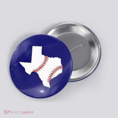 Texas Baseball State Funny Texas Baseball Button