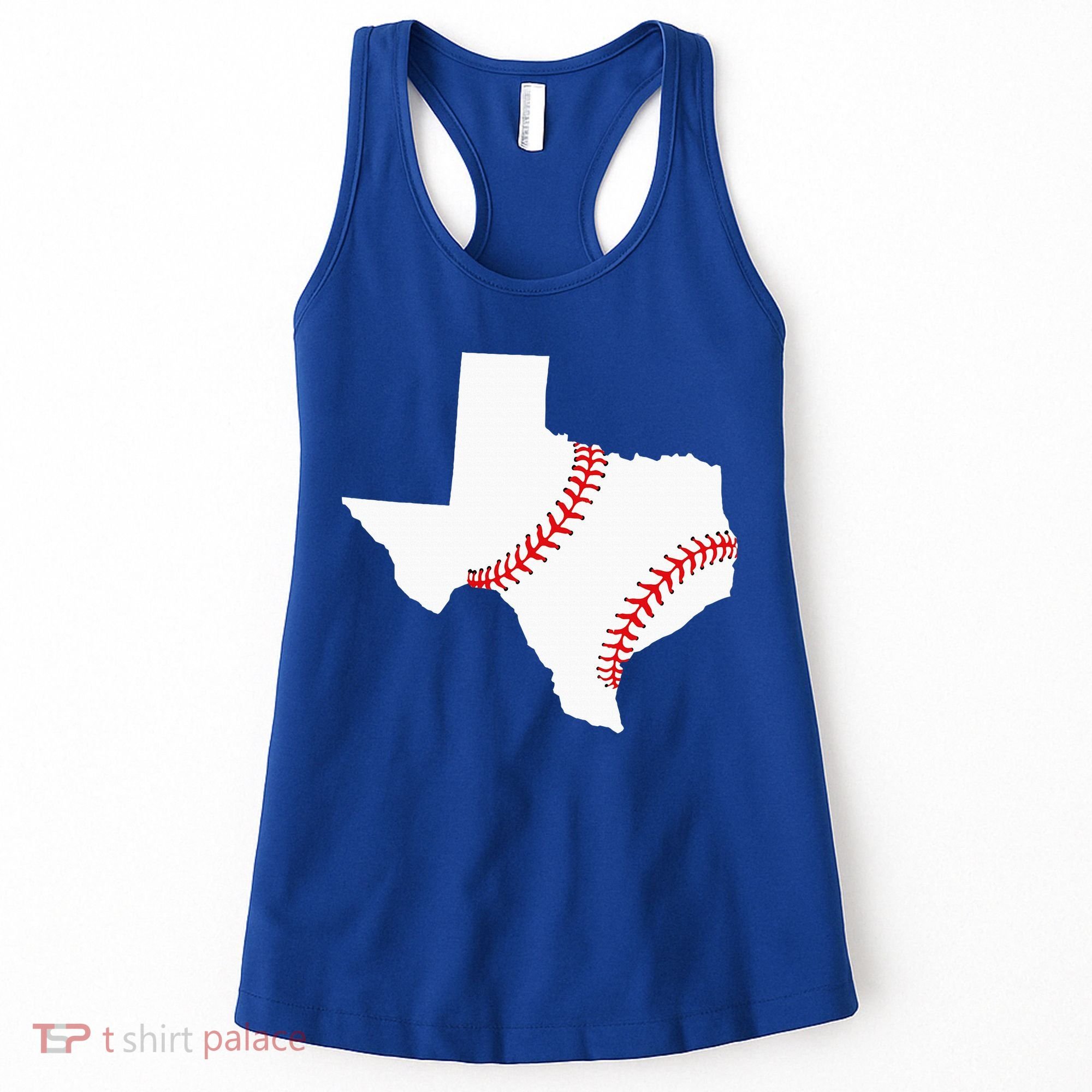 Texas Baseball State Funny Texas Baseball Women's Tank Top