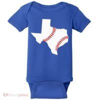 Texas Baseball State Funny Texas Baseball Baby Bodysuit thumb 0