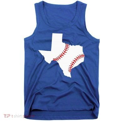 Texas Baseball State Funny Texas Baseball Tank Top