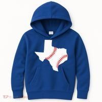 Texas Baseball State Funny Texas Baseball Kids Hoodie thumb 0