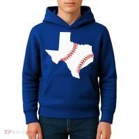 Texas Baseball State Funny Texas Baseball Kids Hoodie thumb 4