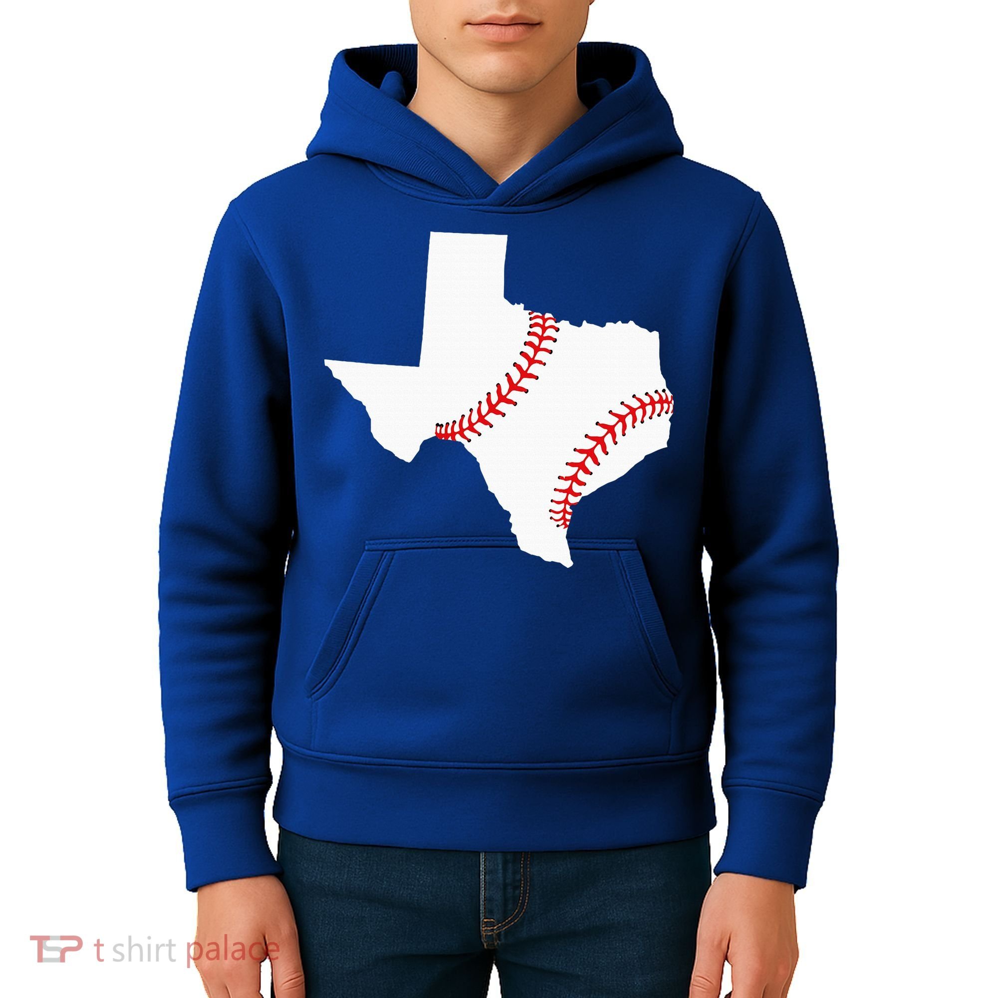 Texas Baseball State Funny Texas Baseball Kids Hoodie