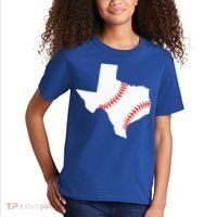 Texas Baseball State Funny Texas Baseball Kids T-Shirt thumb 2
