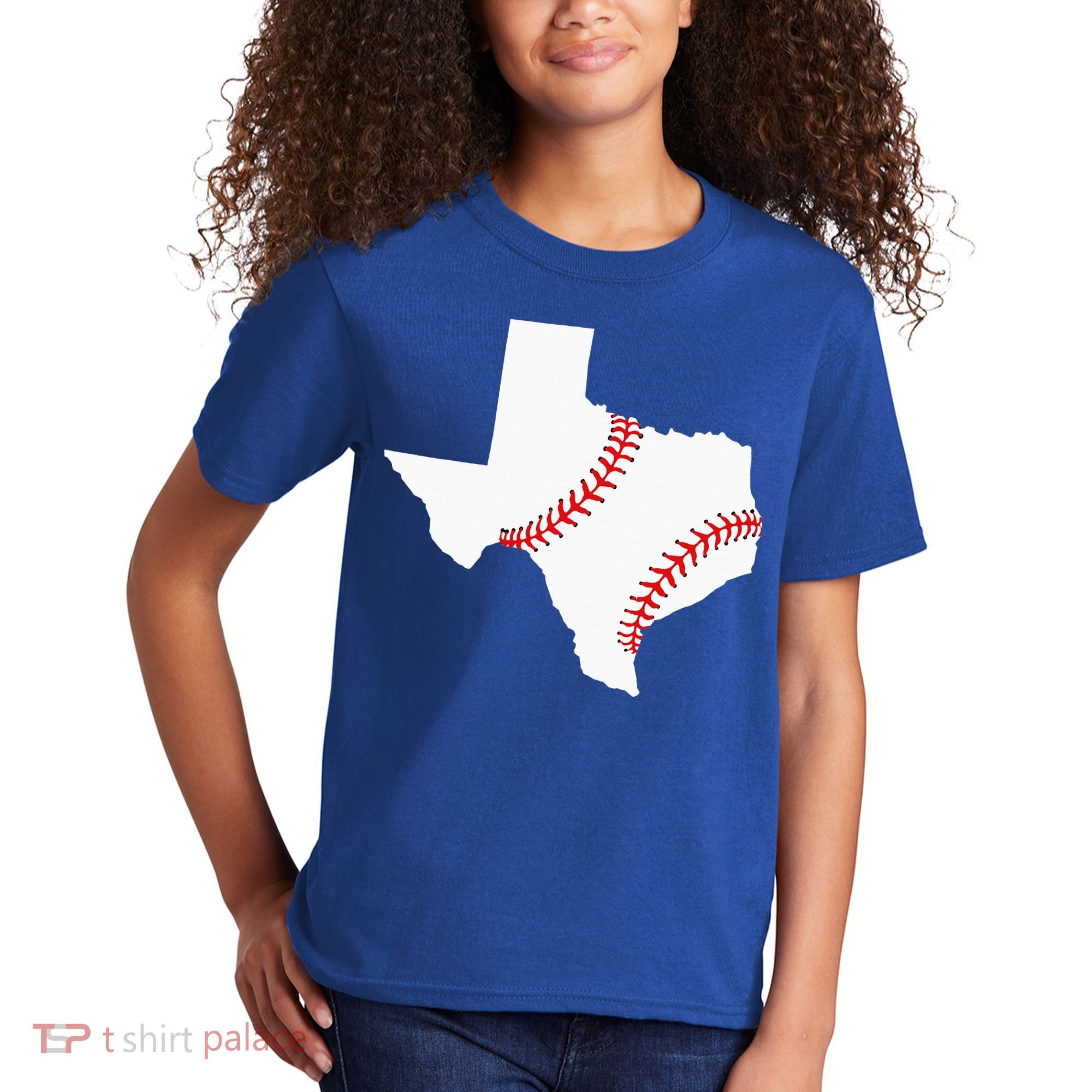 Texas Baseball State Funny Texas Baseball Kids T-Shirt