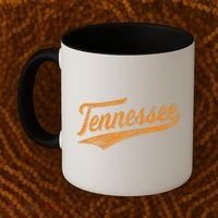 Tennessee Baseball Sports Script Cursive Flag Swoosh Retro Coffee Mug thumb 2
