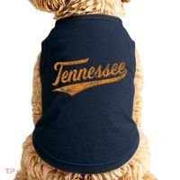 Tennessee Baseball Sports Script Cursive Flag Swoosh Retro Doggie Tank thumb 0