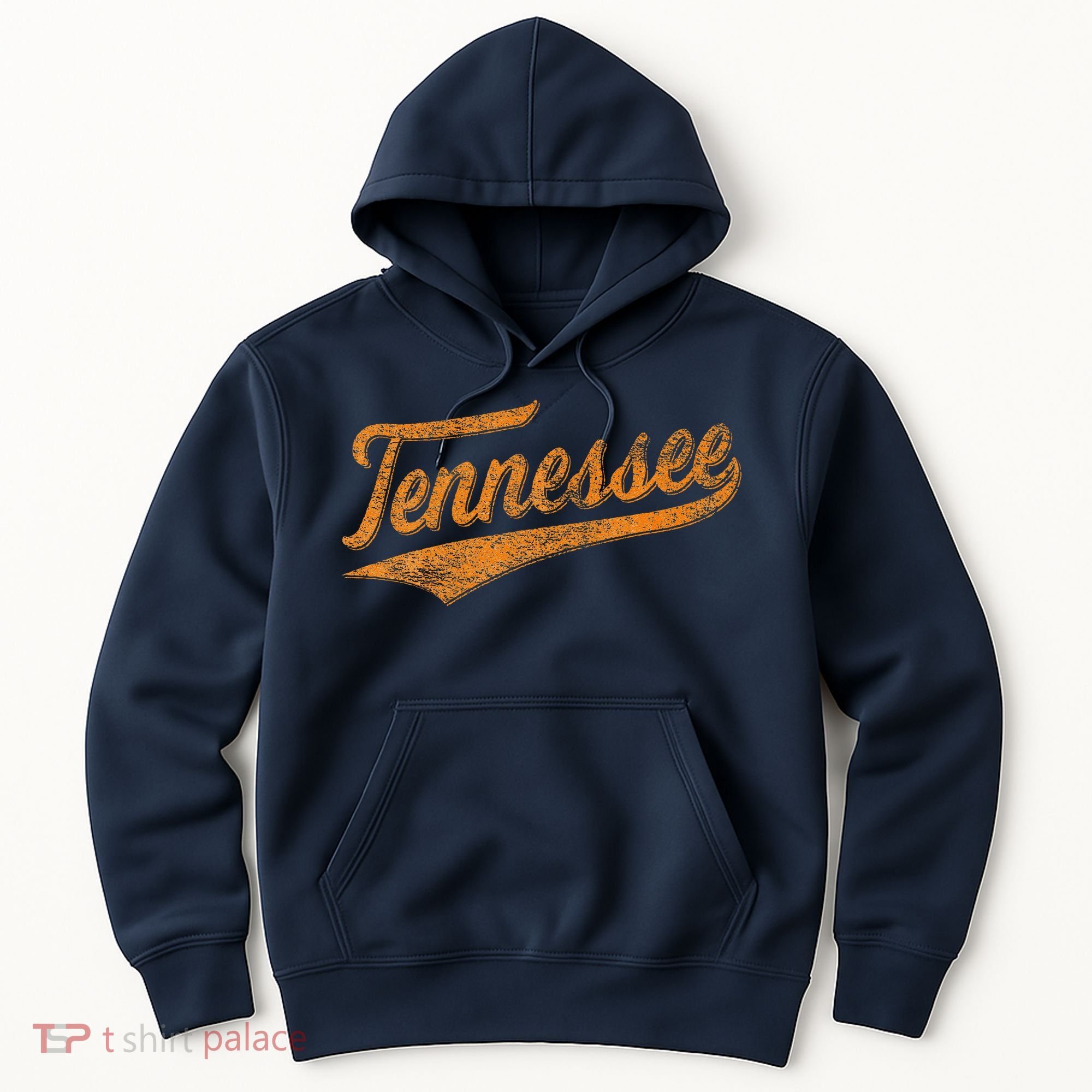 Tennessee Baseball Sports Script Cursive Flag Swoosh Retro Hoodie