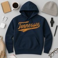 Tennessee Baseball Sports Script Cursive Flag Swoosh Retro Hoodie thumb 3