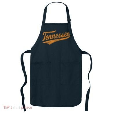 Tennessee Baseball Sports Script Cursive Flag Swoosh Retro Apron