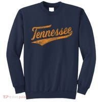 Tennessee Baseball Sports Script Cursive Flag Swoosh Retro Sweatshirt thumb 0