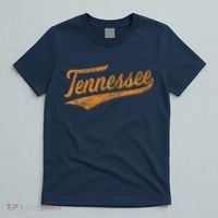 Tennessee Baseball Sports Script Cursive Flag Swoosh Retro T-Shirt thumb 5