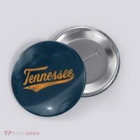 Tennessee Baseball Sports Script Cursive Flag Swoosh Retro Button thumb 0