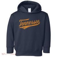 Tennessee Baseball Sports Script Cursive Flag Swoosh Retro Toddler Hoodie thumb 0