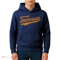 Tennessee Baseball Sports Script Cursive Flag Swoosh Retro Kids Hoodie thumb 4