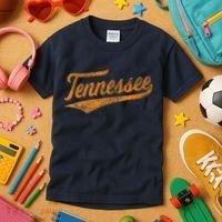 Tennessee Baseball Sports Script Cursive Flag Swoosh Retro Kids T-Shirt thumb 3