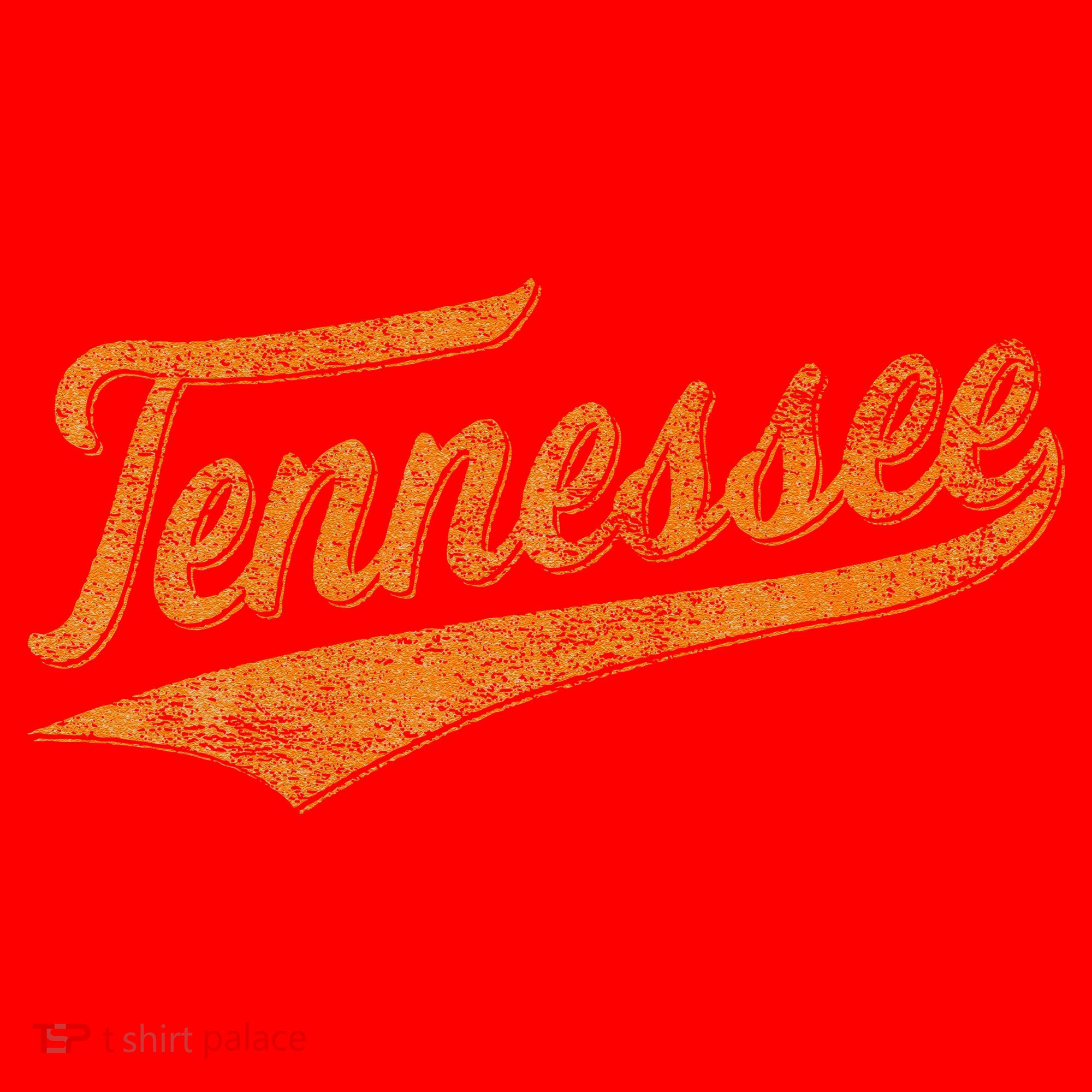 Tennessee Baseball Sports Script Cursive Flag Swoosh Retro Santa Hat