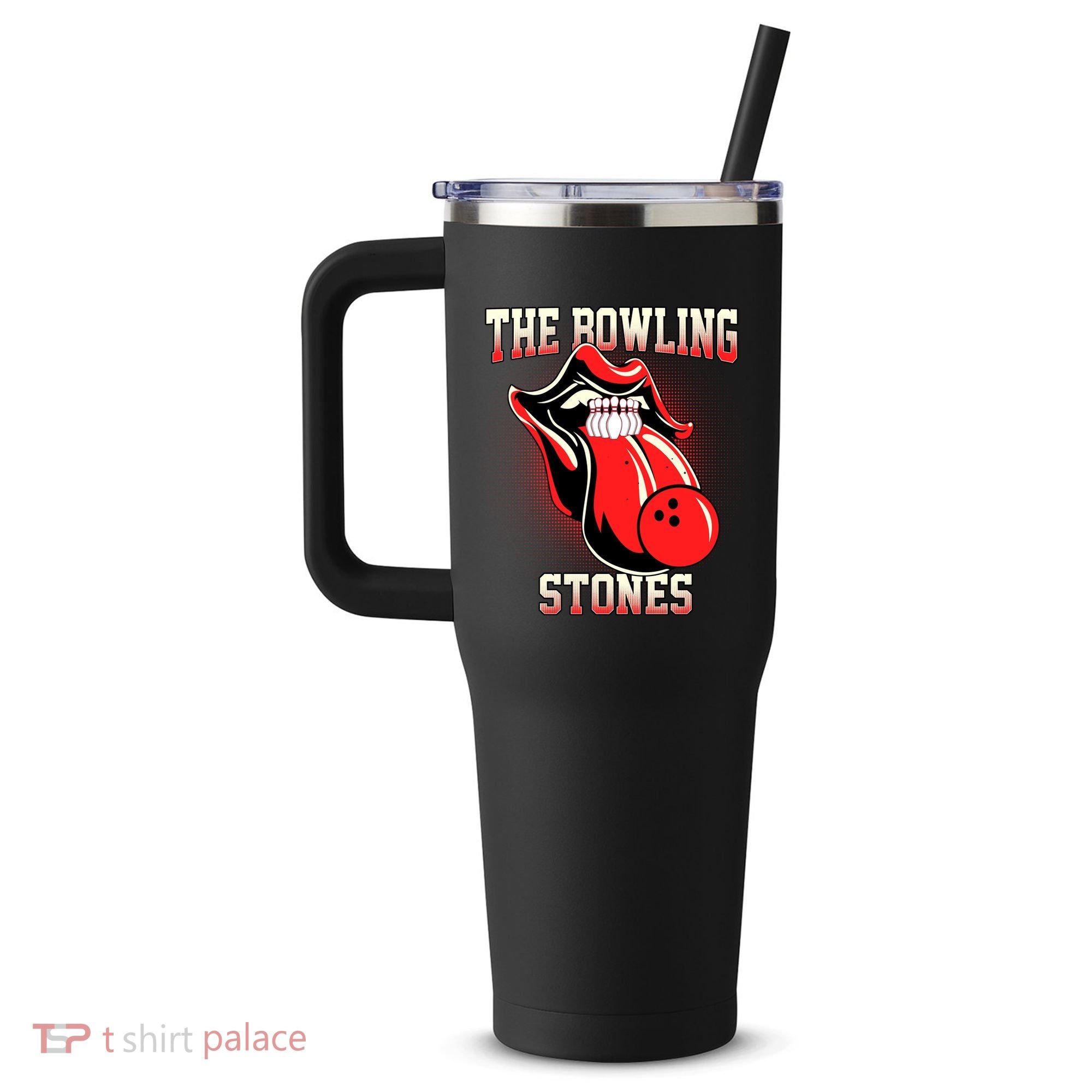 The Bowling Stones 40oz Vacuum Insulated Stainless Steel Travel Tumbler