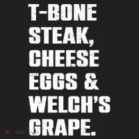 T Bone Steak Cheese Eggs And Welchs Grape Women's Sweatshirt thumb 2