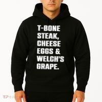 T Bone Steak Cheese Eggs And Welchs Grape Hoodie thumb 2