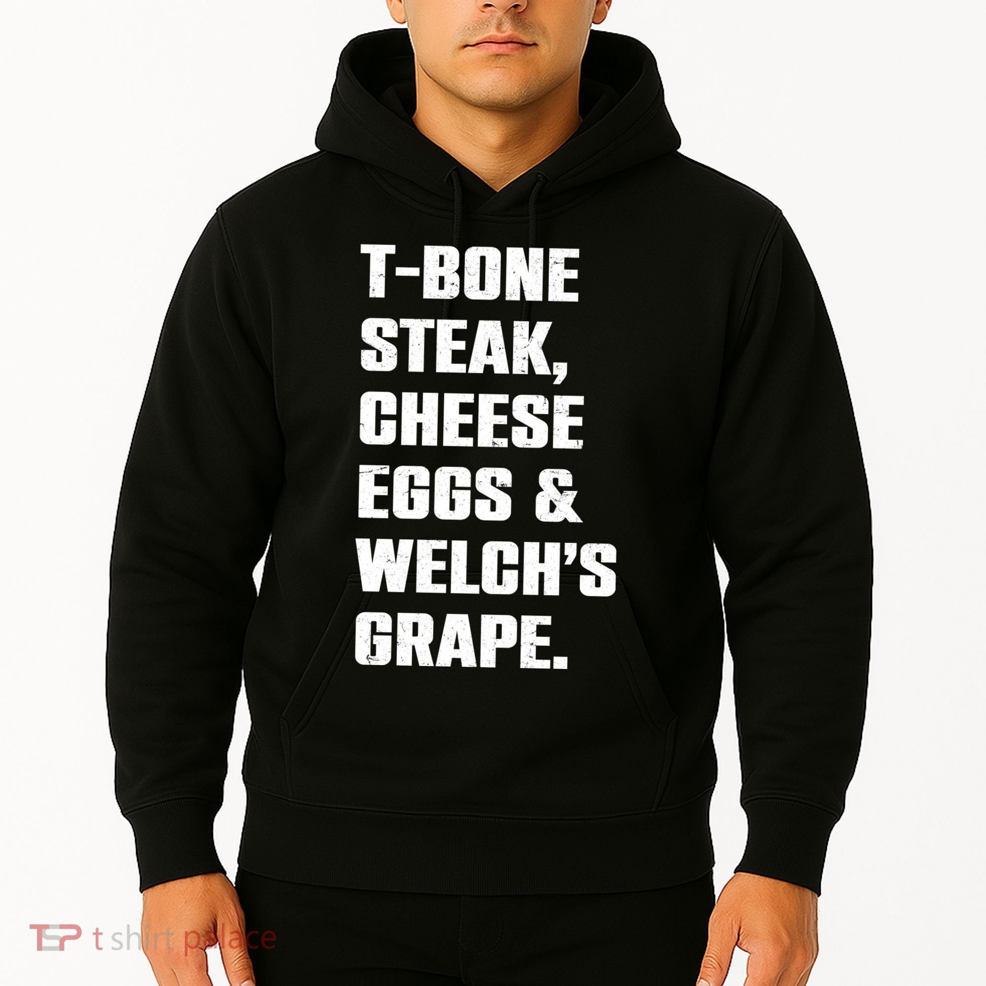 T Bone Steak Cheese Eggs And Welchs Grape Hoodie