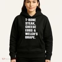 T Bone Steak Cheese Eggs And Welchs Grape Hoodie thumb 5
