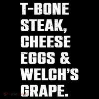 T Bone Steak Cheese Eggs And Welchs Grape Long Sleeve Shirt thumb 2