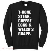 T Bone Steak Cheese Eggs And Welchs Grape Sweatshirt thumb 0