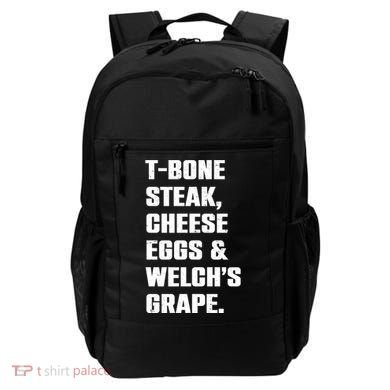 T Bone Steak Cheese Eggs And Welchs Grape Backpack