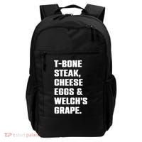 T Bone Steak Cheese Eggs And Welchs Grape Backpack thumb 0