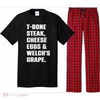 T Bone Steak Cheese Eggs And Welchs Grape Pajama Set thumb 0
