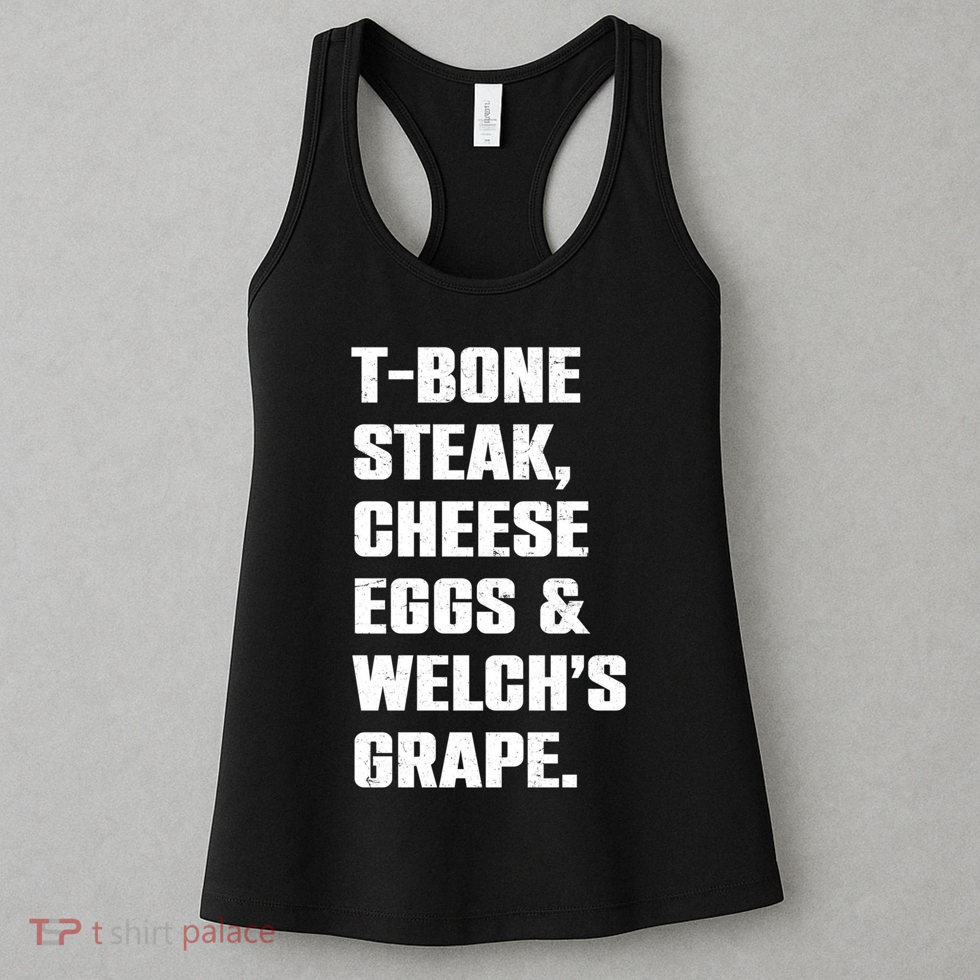 T Bone Steak Cheese Eggs And Welchs Grape Women's Tank Top