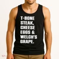 T Bone Steak Cheese Eggs And Welchs Grape Tank Top thumb 3