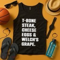 T Bone Steak Cheese Eggs And Welchs Grape Tank Top thumb 4