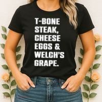 T Bone Steak Cheese Eggs And Welchs Grape Women's T-Shirt thumb 2