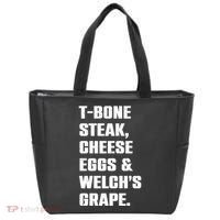 T Bone Steak Cheese Eggs And Welchs Grape Tote Bag thumb 0